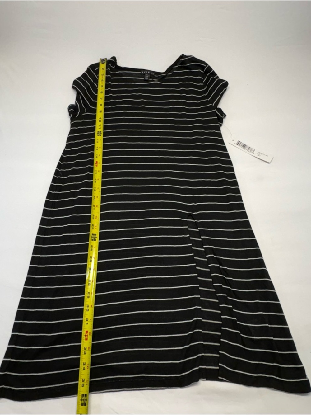 Tribal Fashion-NWT-Black & White Striped Sheer Beach Cover-Up Dress - XL - Picture 4 of 8